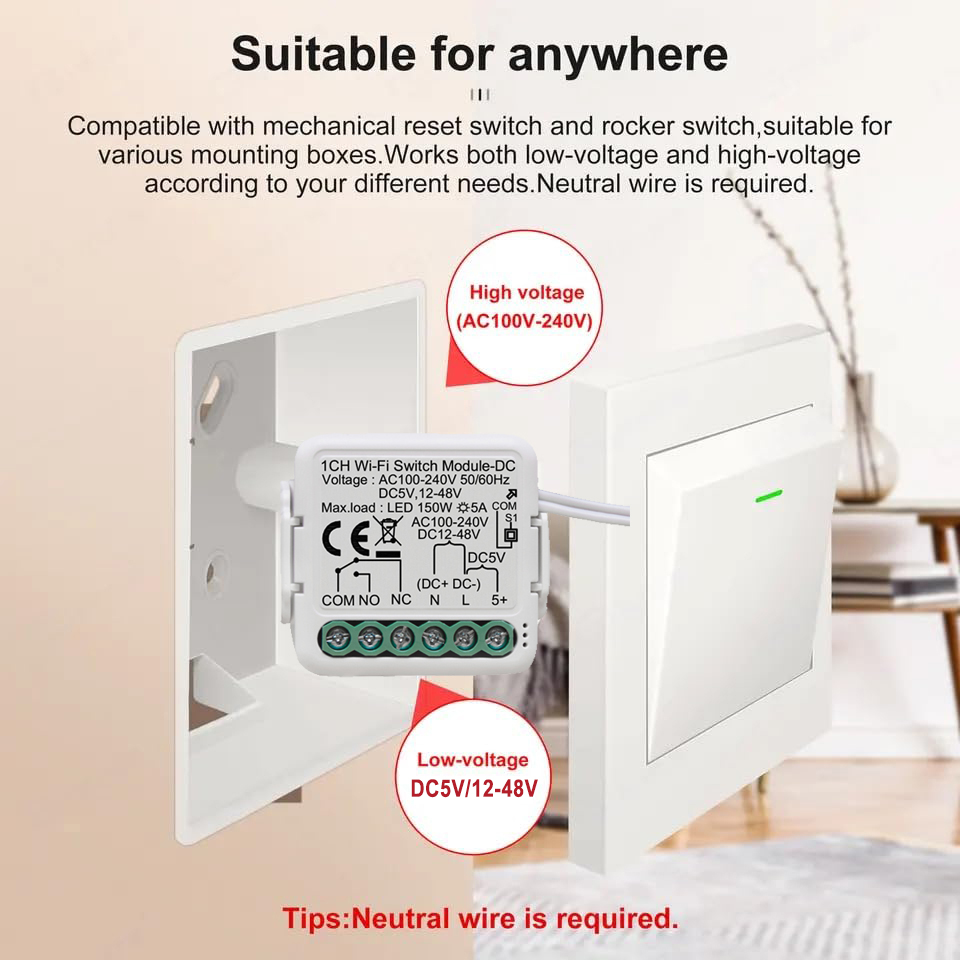 Tuya Smart Dry Contact Switch  - огляд і ціна Tuya 4 Channel