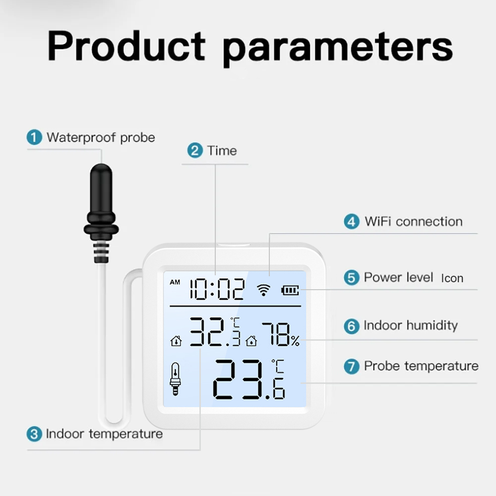 WiFi Humidity Temperature Sens - огляд і ціна Tuya Smart